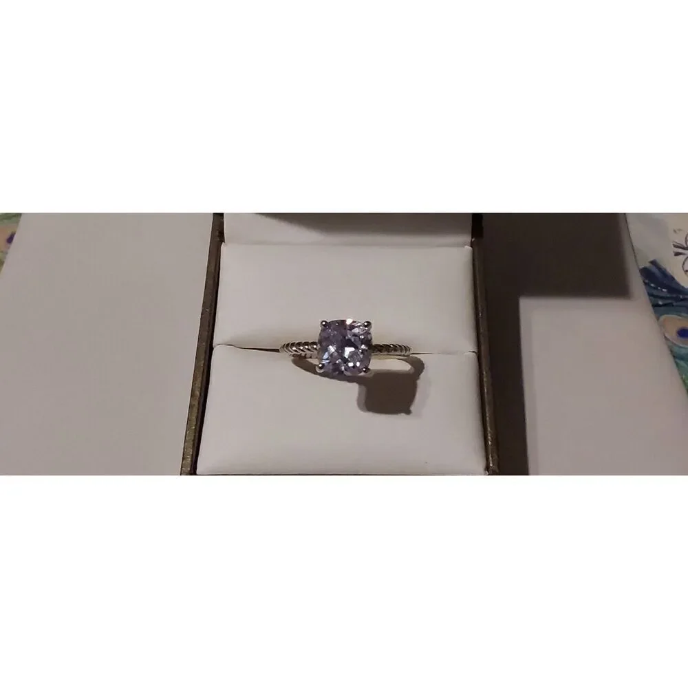 Sparkling 2 Ct. Cushion Crushed Ice Solitaire Engagement/Bridal Ring Sz 9